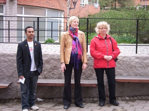 martin gurguis, erika ullberg och ann-marie högberg var tre talare under 1:a majtåget förra året. de två sistnämnda tillhör vår förening.