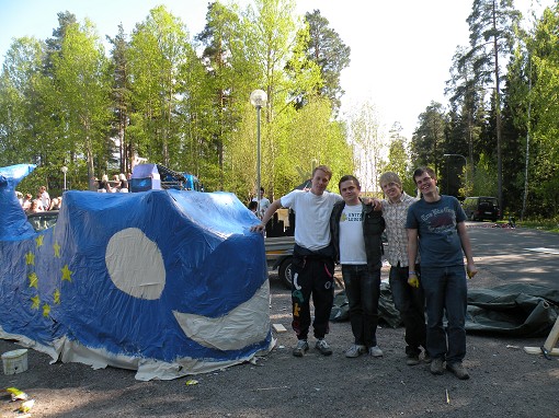 Spartacus europaparlamentsval till SOF 2009. Fr.v: Jakob Molinder, Lars Karlsson, Anders Bj�rk, Johan Ottoson. Foto: Kaisa Karro