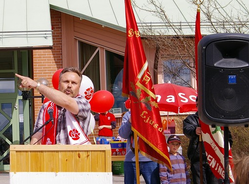Bosse Hedin 1 maj talar i Ljusdal 2008