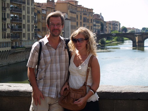 Far och dotter p� Ponte Vecchio