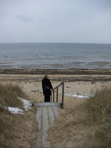 Vejbystrand med siktet mot Kullen