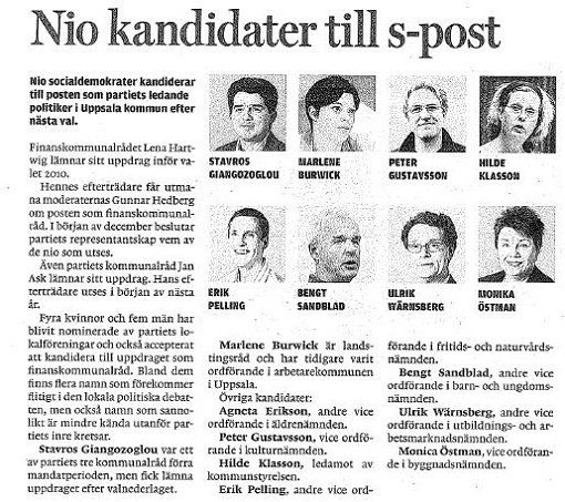 Nio kandidater
