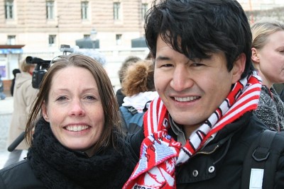 Magdalena Streijffert och jag, vid riksdagen