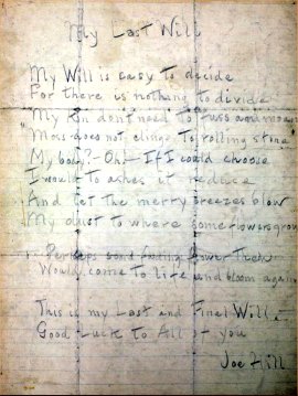My Last Will (Joe Hill)
