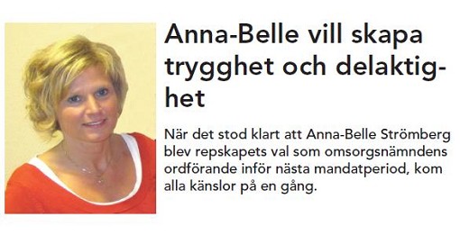 Anna-Belle Str�mberg ordf�randekandidat till omsorgsn�mnden