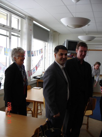 Rektor Ann-Charlotte Markman, skolminister Ibrahim Baylan (s) och oppositionsr�det Freddie Lundqvist (s)