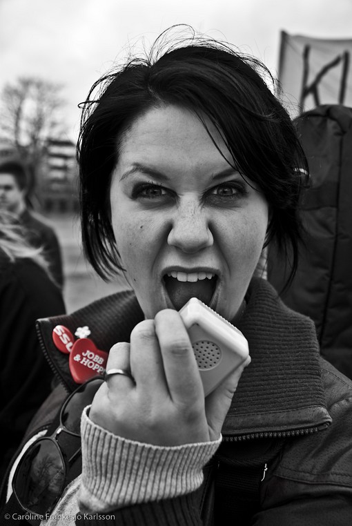 1:maj 2010 Karlskoga bild demonstration