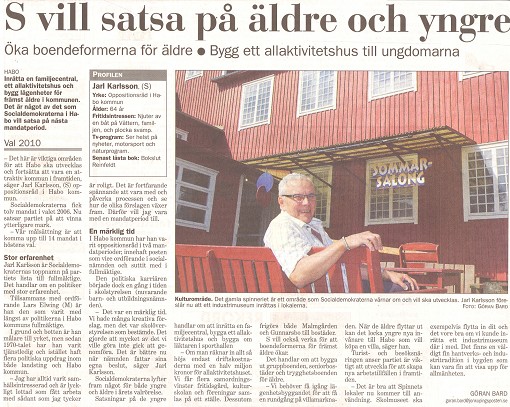 Artikel i JP den 2 augusti 2010