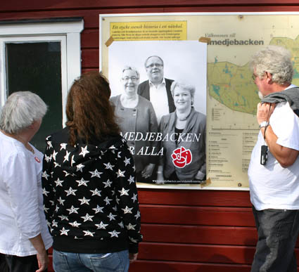 Valaffischen p� plats i parken